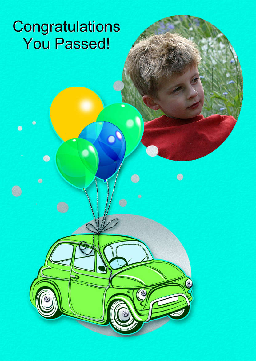 Congratulations New Driver Card - card made with Crafty Bob's Card Creator