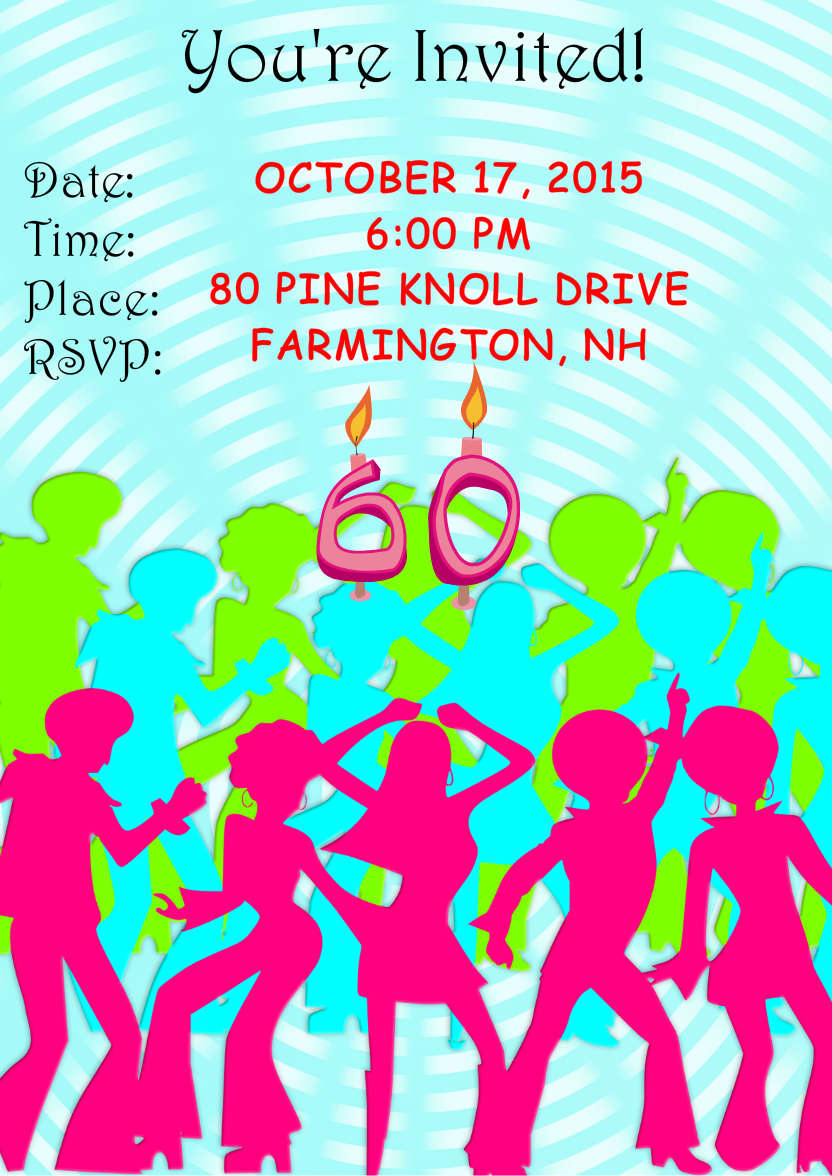 It's Party Time Invitation - card made with Crafty Bob's Card Creator