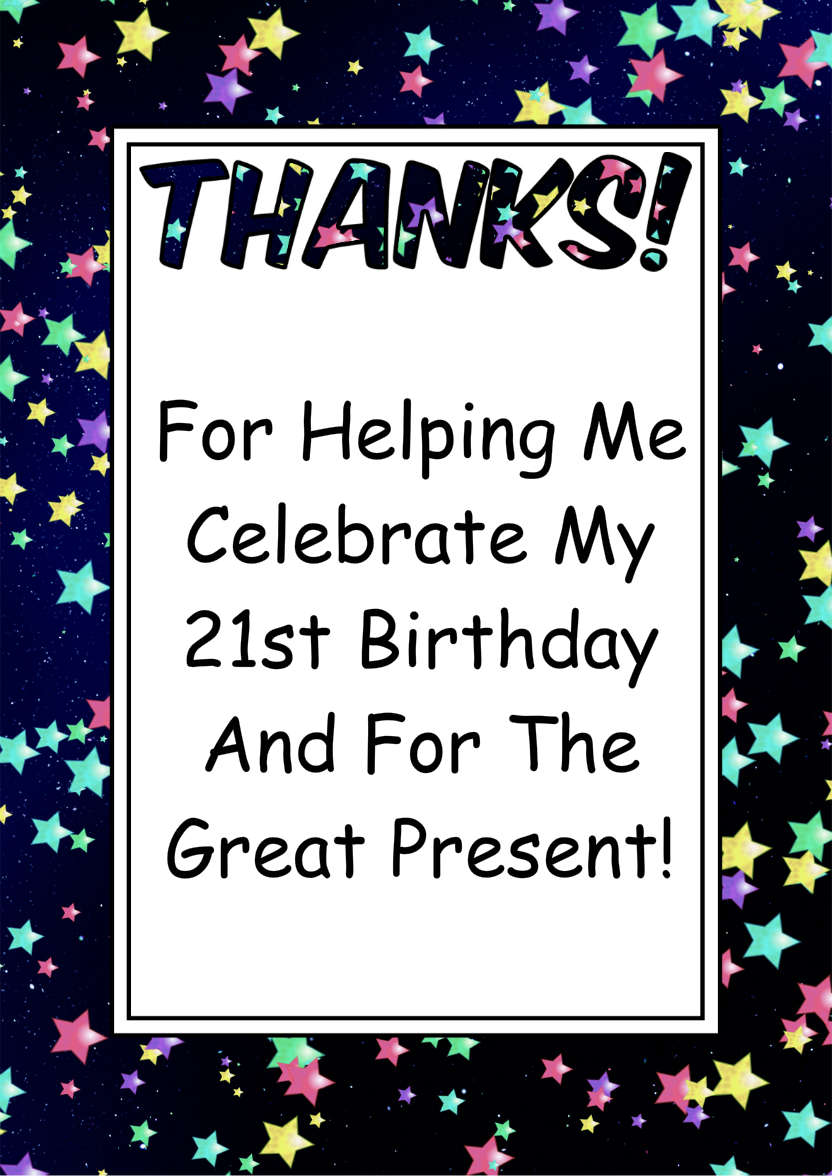 Thank You Stars Card Front - card made with Crafty Bob's Card Creator