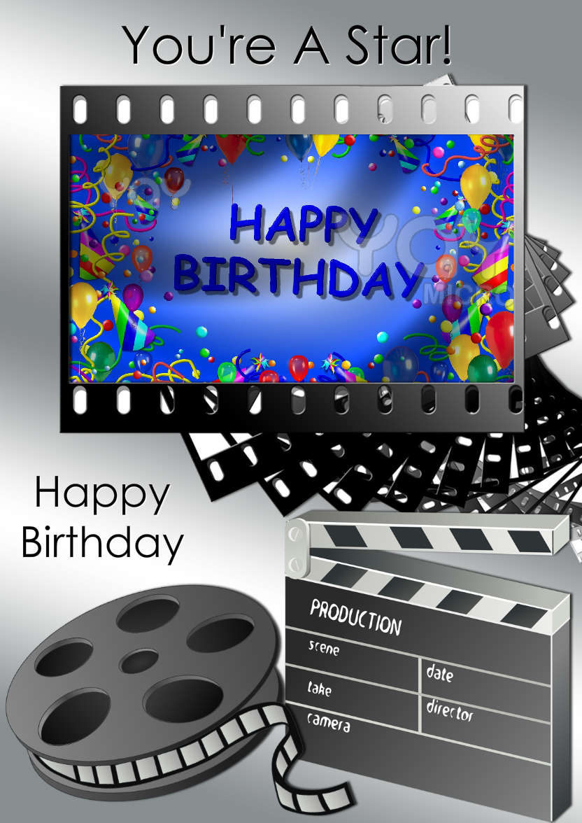 Movie Star Photo Card - card made with Crafty Bob's Card Creator