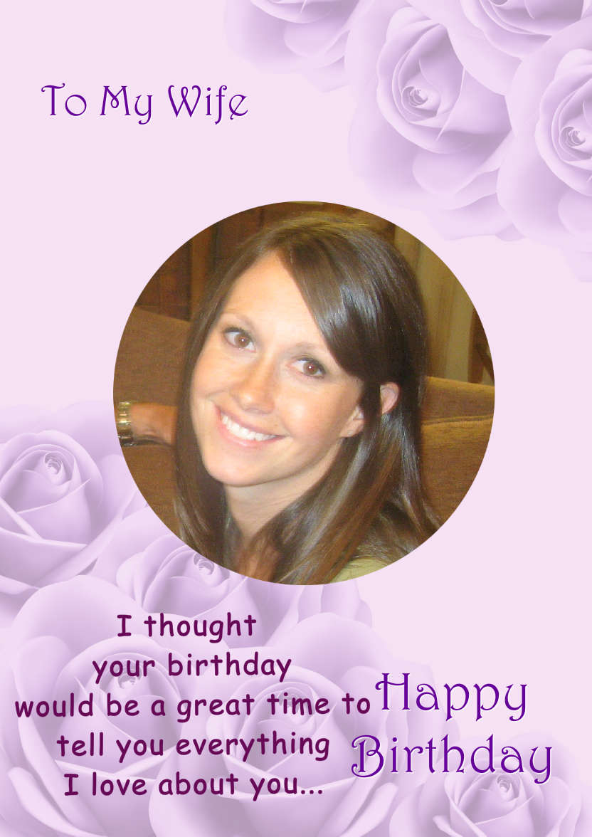 Purple Roses Background - card made with Crafty Bob's Card Creator