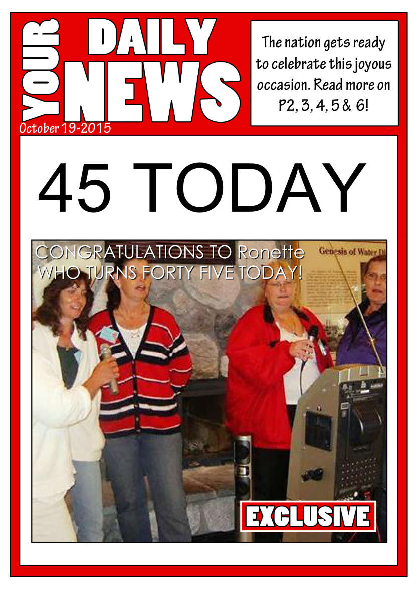 Your Daily News Spoof Newspaper Card Front - card made with Crafty Bob's Card Creator