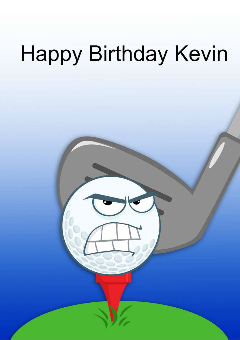 Tee'd Off Humourous Golf Card Front - card made with Crafty Bob's Card Creator