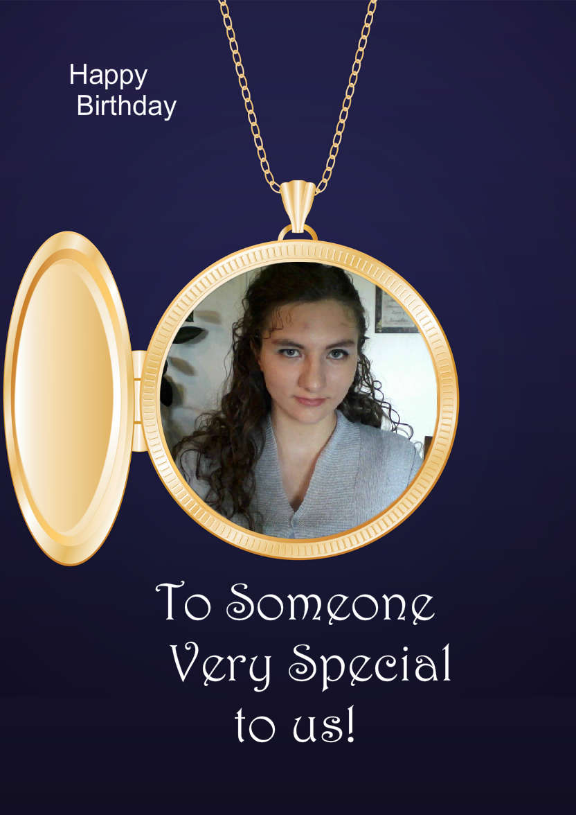 Locket Aperture Photo Card - card made with Crafty Bob's Card Creator