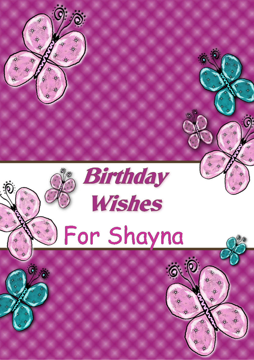 Beautiful Butterflies Birthday Card - card made with Crafty Bob's Card Creator