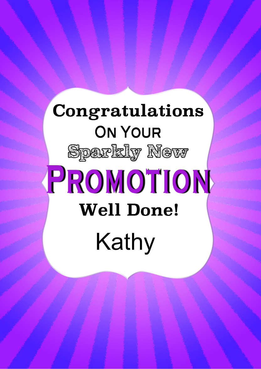 New Promotion Card - card made with Crafty Bob's Card Creator
