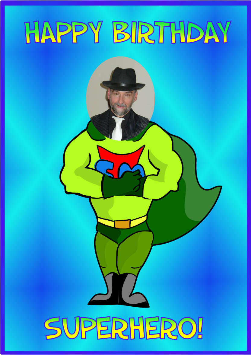 Superhero - card made with Crafty Bob's Card Creator