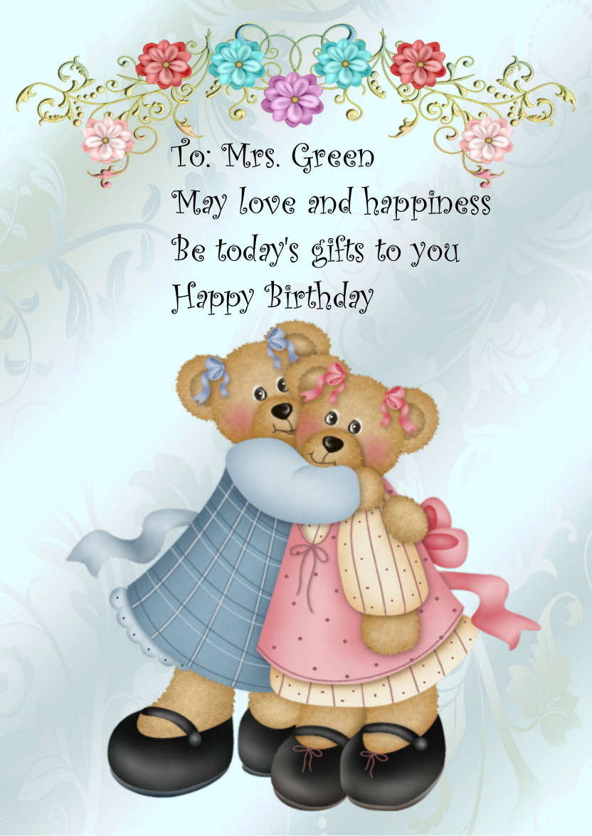 Birthday Bears - card made with Crafty Bob's Card Creator