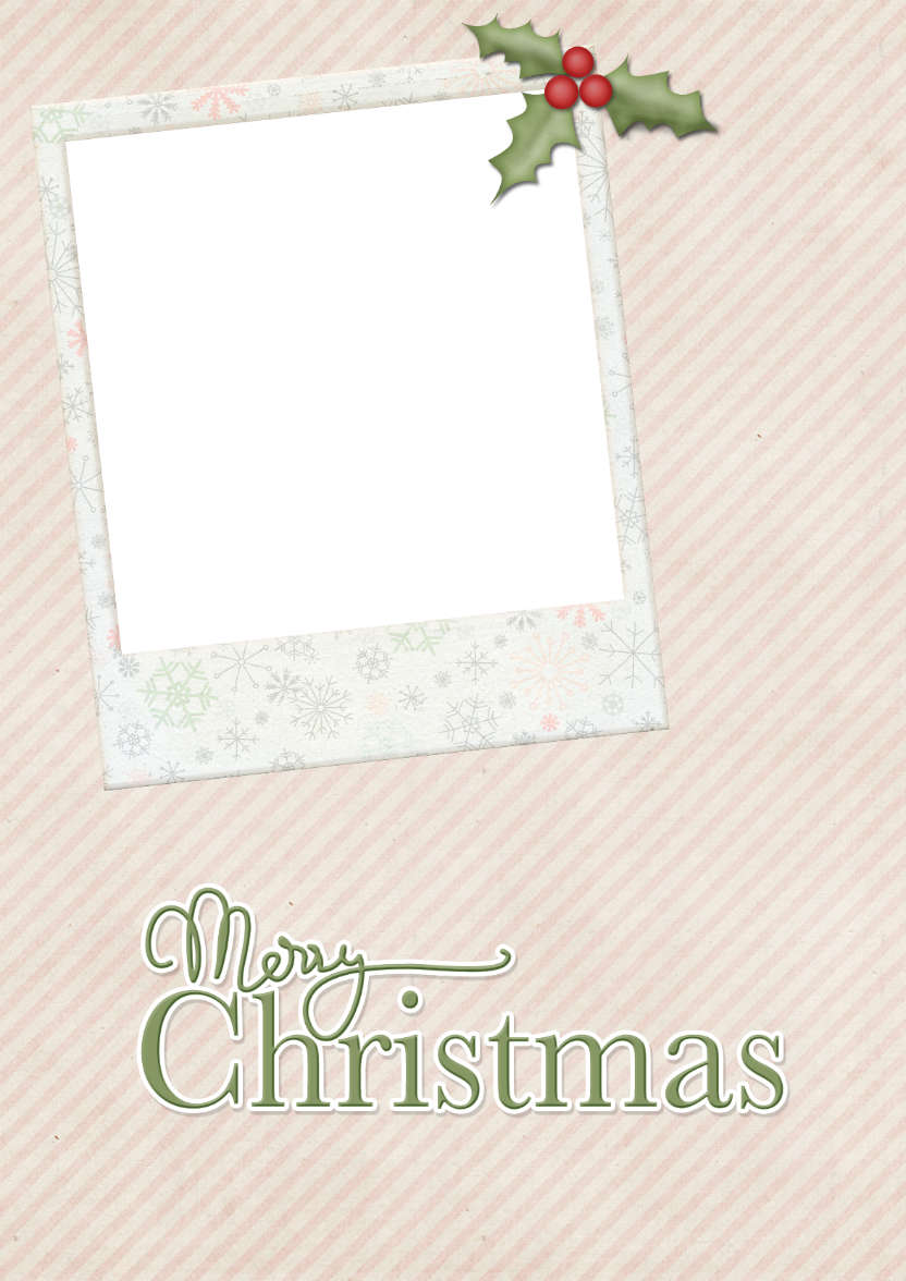 Pastel Christmas Photo Card - card made with Crafty Bob's Card Creator