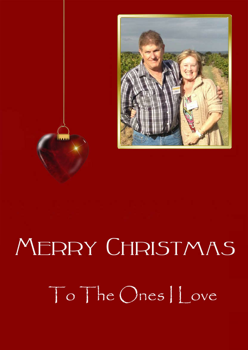 Hanging Heart Bauble Christmas Aperture Card - card made with Crafty Bob's Card Creator