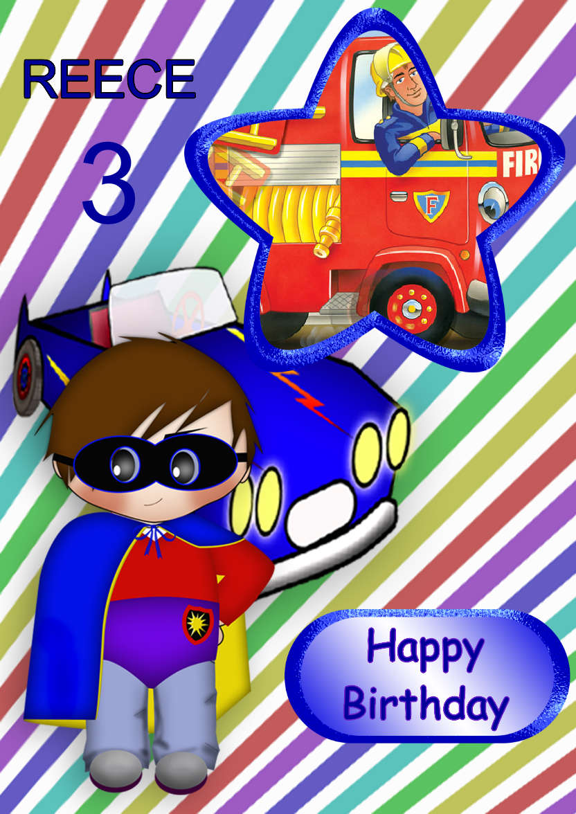 Superhero - card made with Crafty Bob's Card Creator
