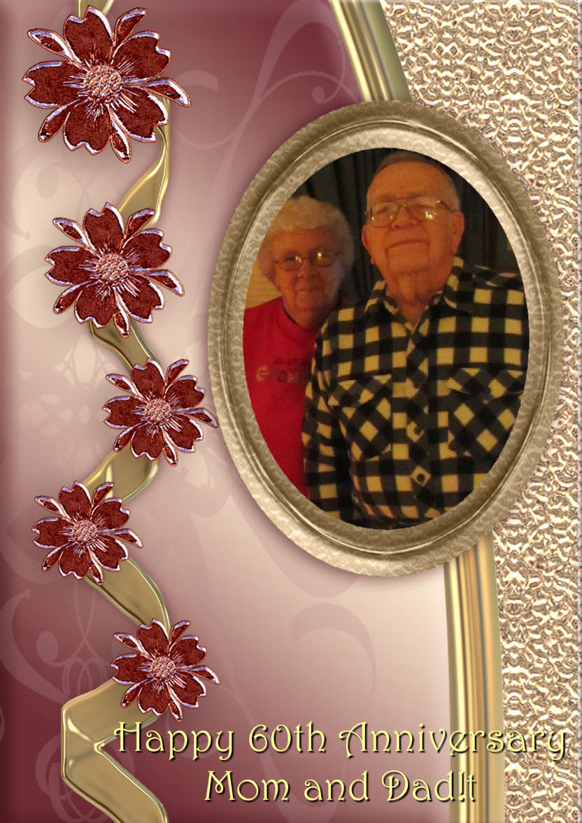 Glass Flowers Anniversary Card - card made with Crafty Bob's Card Creator