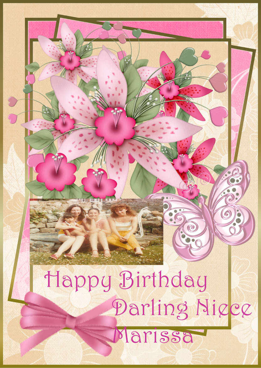 Floral Birthday - card made with Crafty Bob's Card Creator
