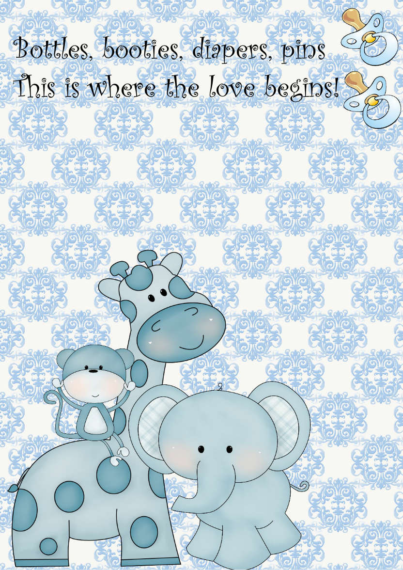 New Baby Boy - card made with Crafty Bob's Card Creator