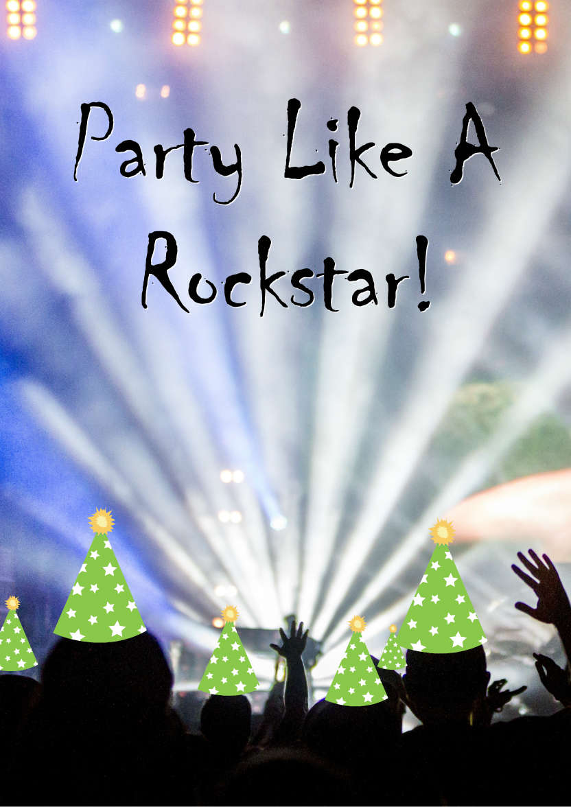 Rock Star Concert Card - card made with Crafty Bob's Card Creator