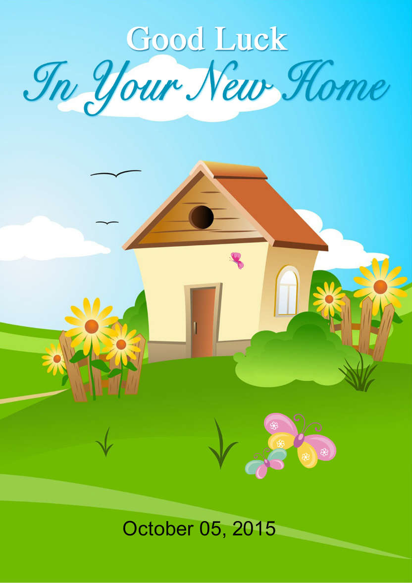 Good Luck in Your New Home Card - card made with Crafty Bob's Card Creator