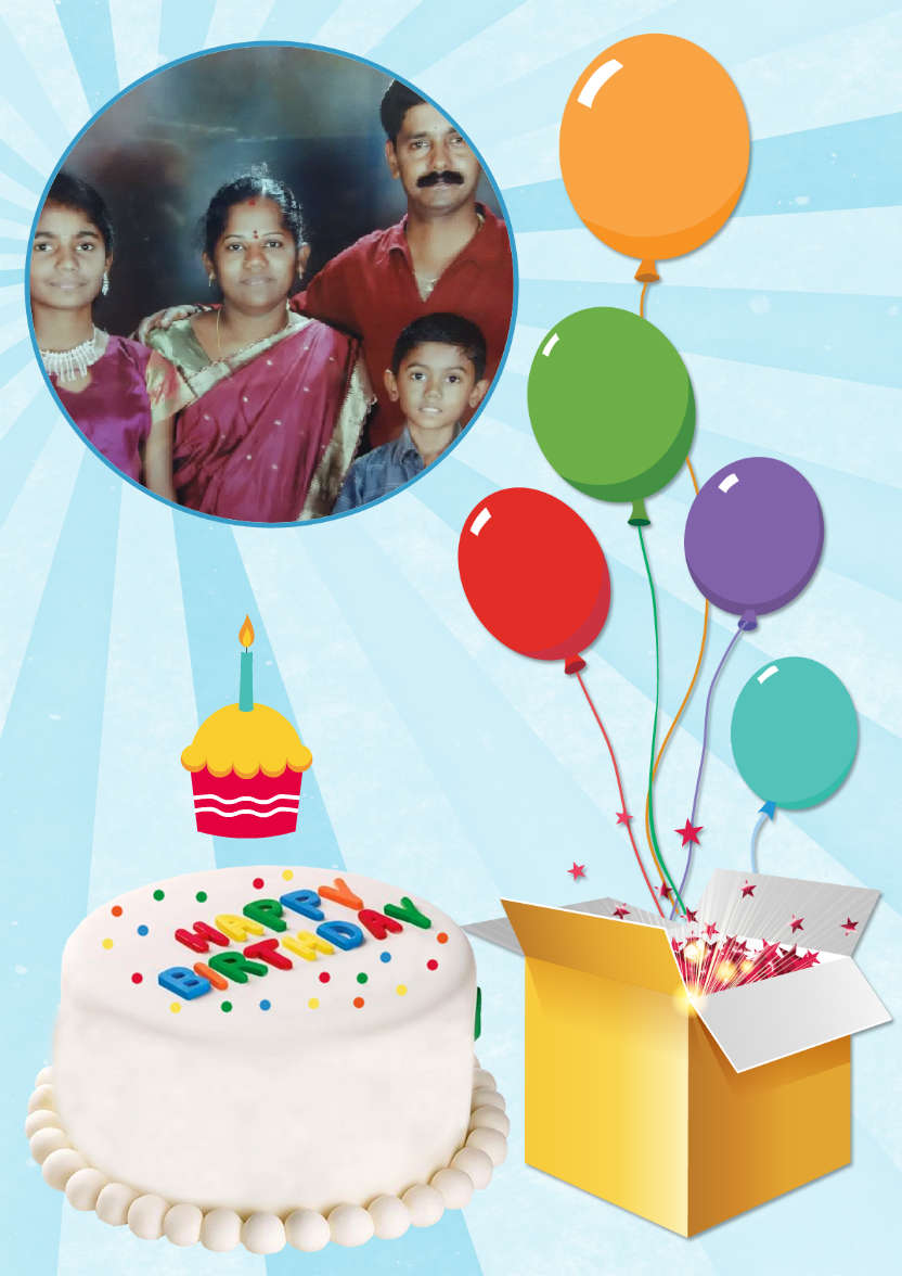 Birthday Surprise Photo Card - card made with Crafty Bob's Card Creator