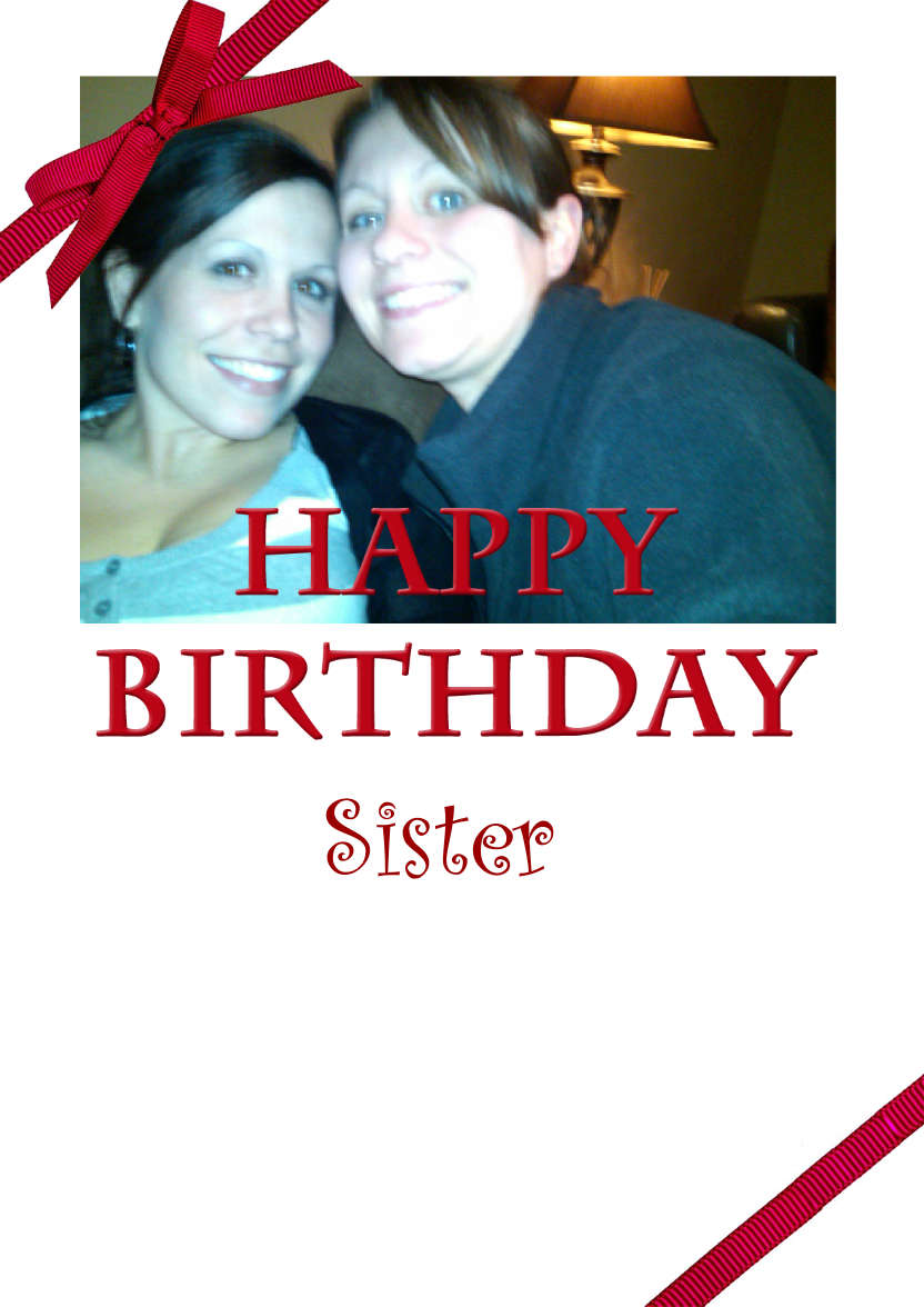 Ribbon Birthday Photo Card - card made with Crafty Bob's Card Creator