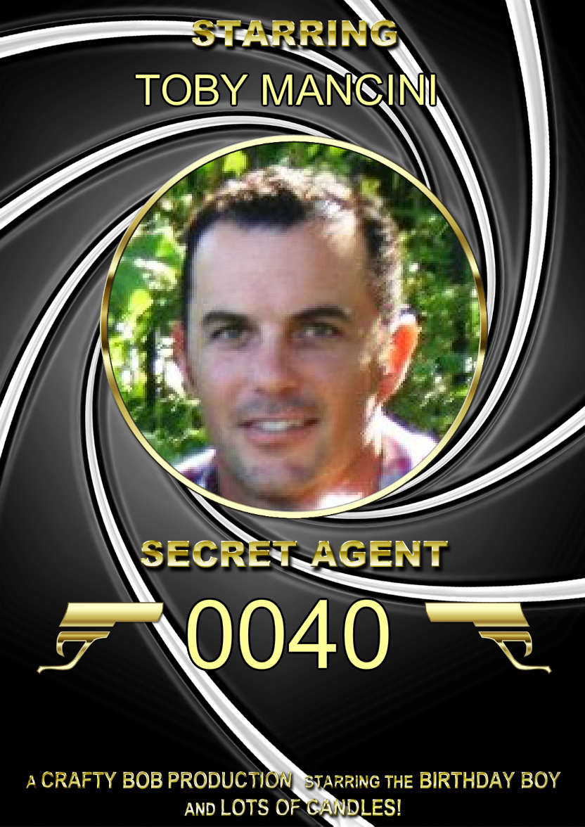 Spoof Secret Agent Photo Card - card made with Crafty Bob's Card Creator