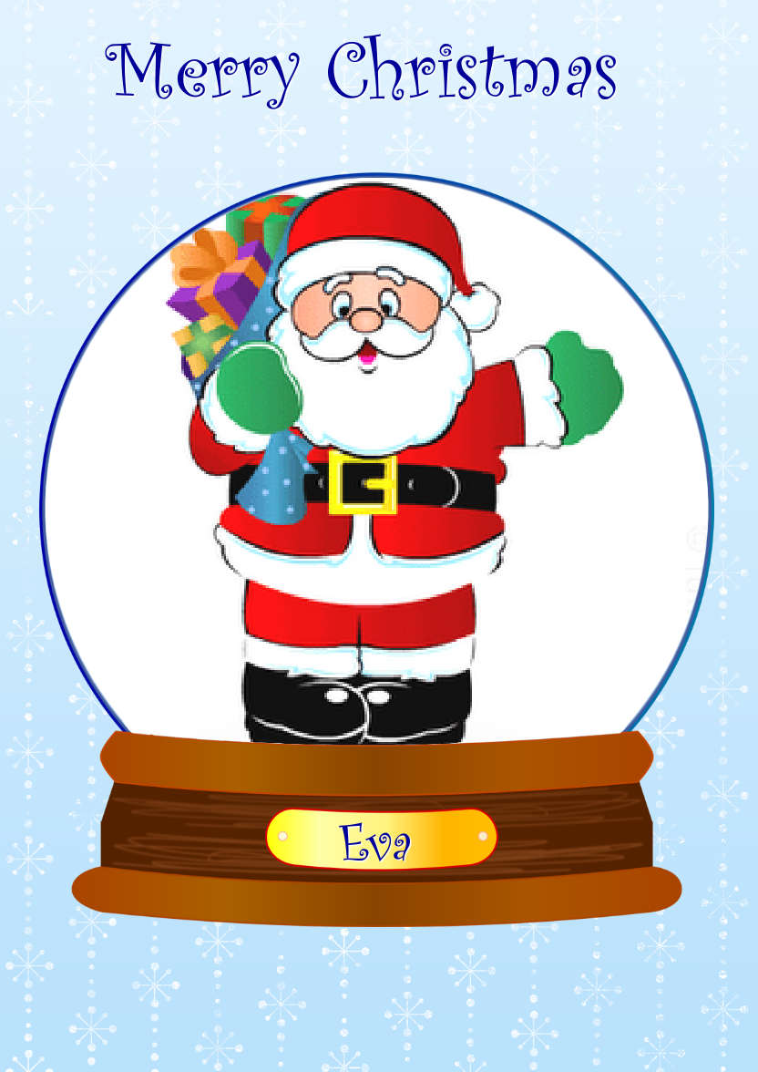 Christmas Snow Globe Photo Card - card made with Crafty Bob's Card Creator