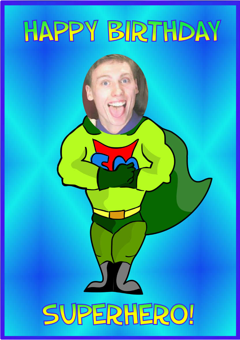 Superhero - card made with Crafty Bob's Card Creator
