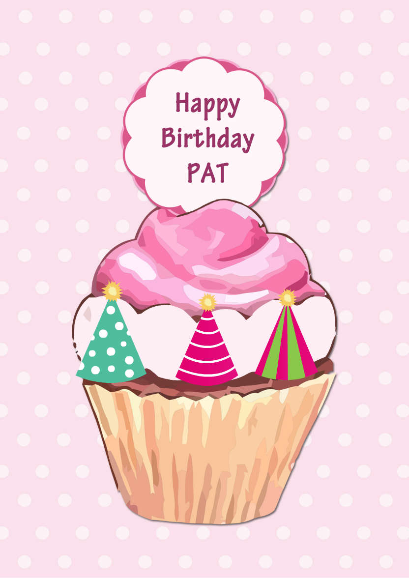 Birthday Cupcake - card made with Crafty Bob's Card Creator