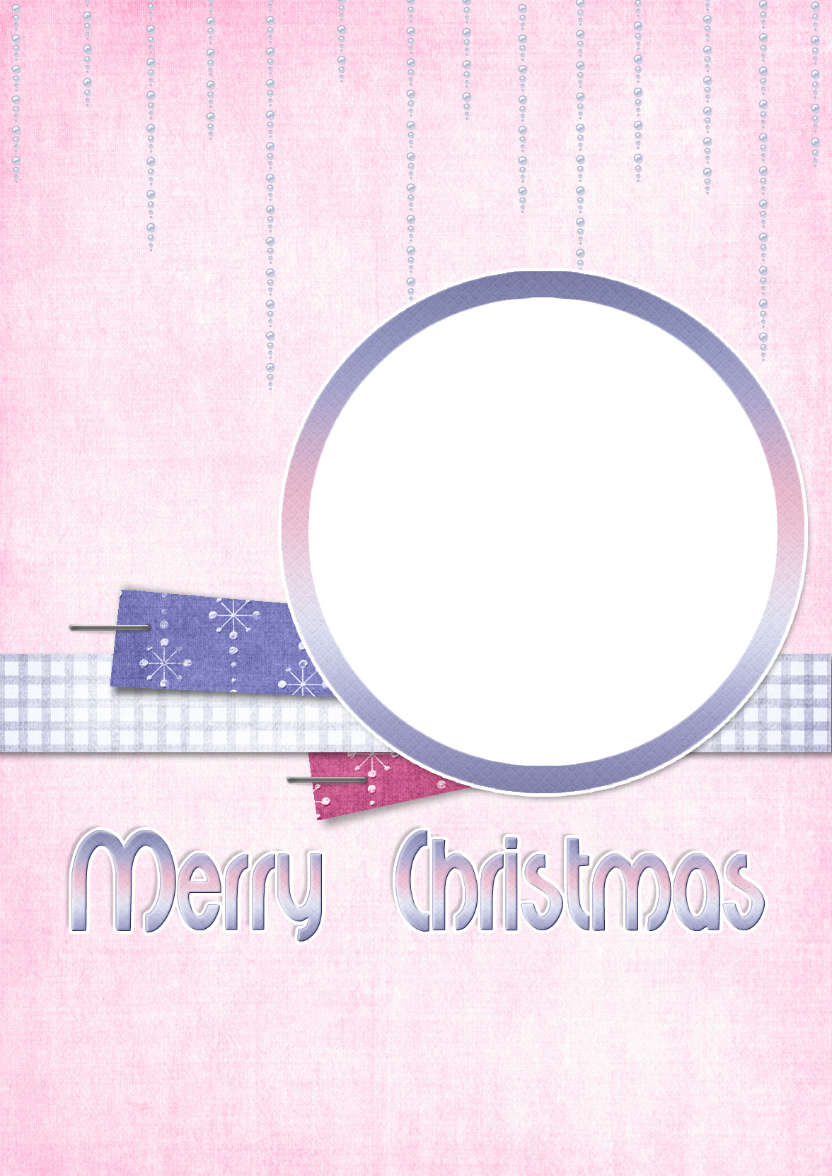 Girly Scrapbook Style Christmas Card - card made with Crafty Bob's Card Creator