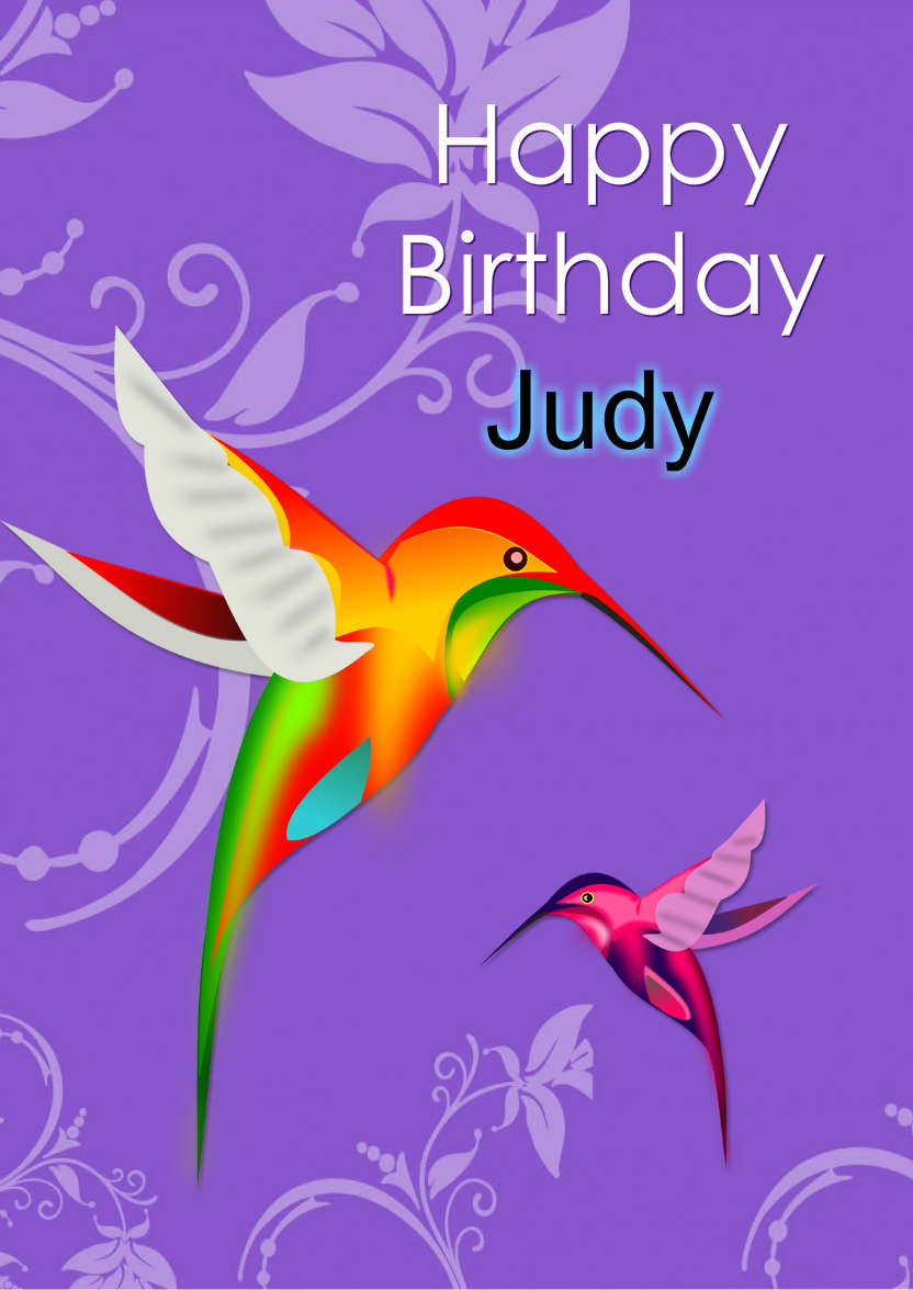 Hummingbirds - card made with Crafty Bob's Card Creator