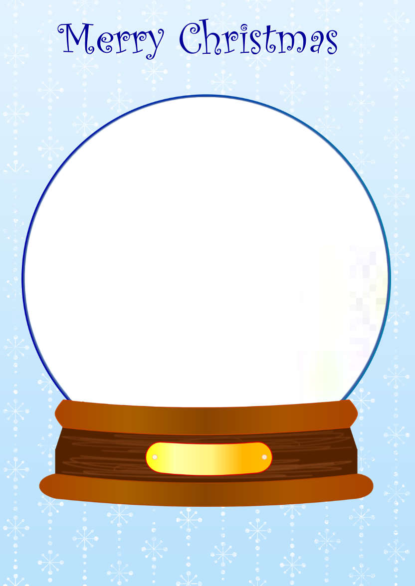 Christmas Snow Globe Photo Card - card made with Crafty Bob's Card Creator