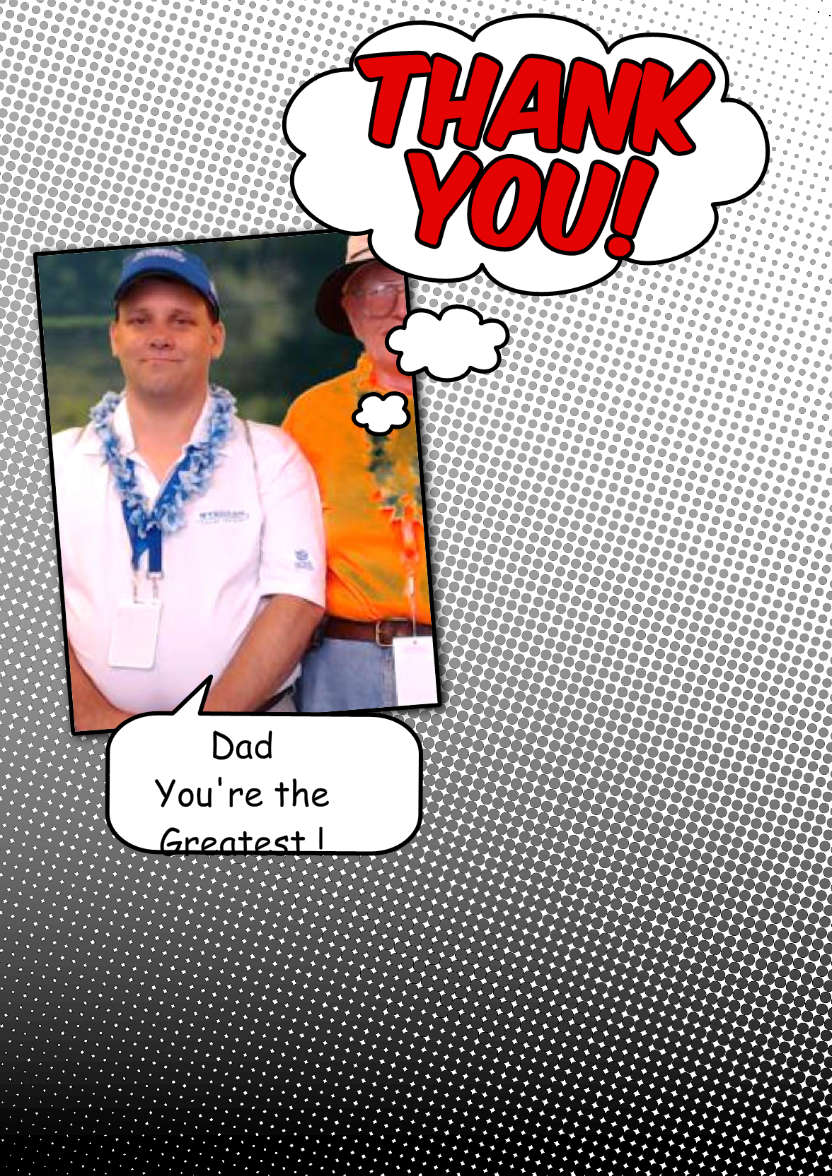 Comic Style Thank You Card Front - card made with Crafty Bob's Card Creator