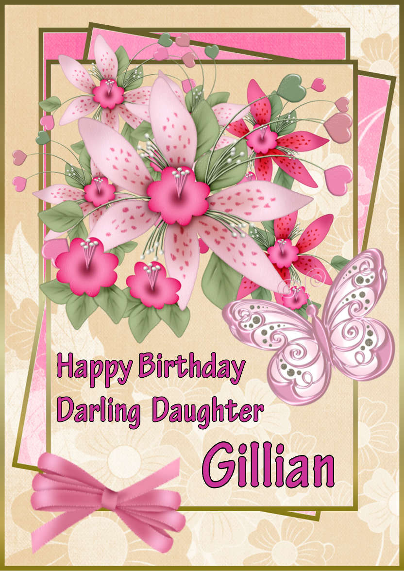 Floral Birthday - card made with Crafty Bob's Card Creator