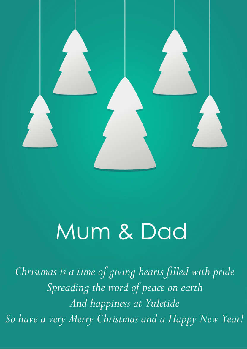 Christmas Tree Verse - card made with Crafty Bob's Card Creator