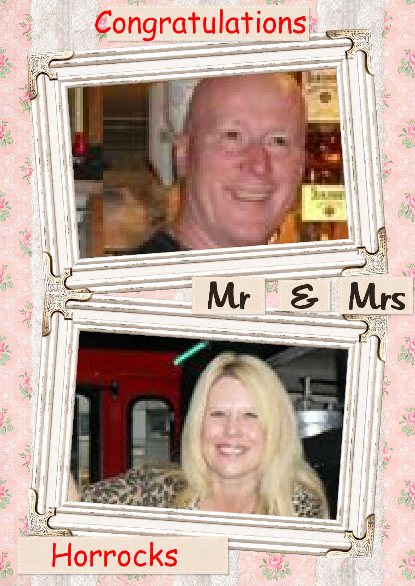 Shabby Chic Wedding Frames Photo Card - card made with Crafty Bob's Card Creator