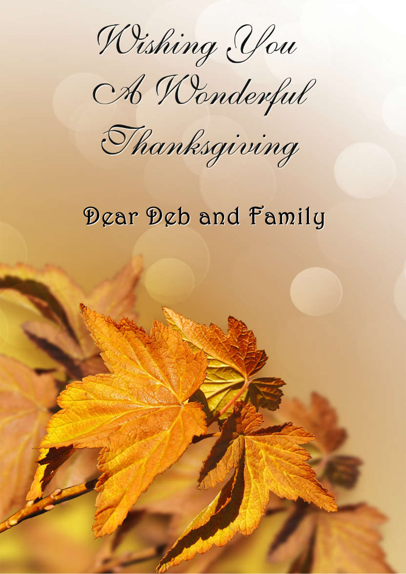 Autumn Leaves Thanksgiving Card - card made with Crafty Bob's Card Creator