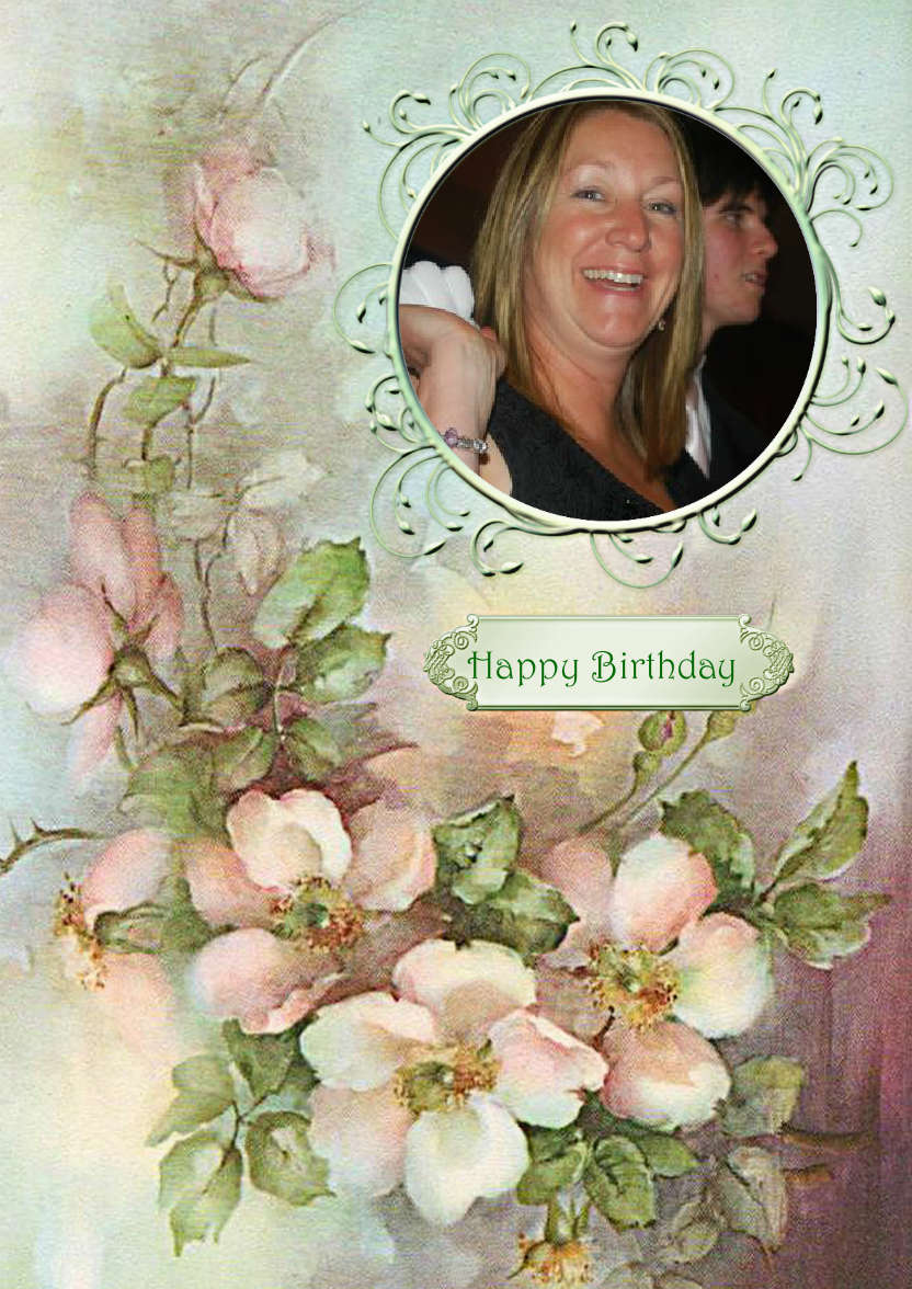 Wild Roses - card made with Crafty Bob's Card Creator