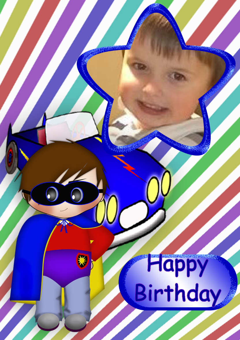 Superhero - card made with Crafty Bob's Card Creator