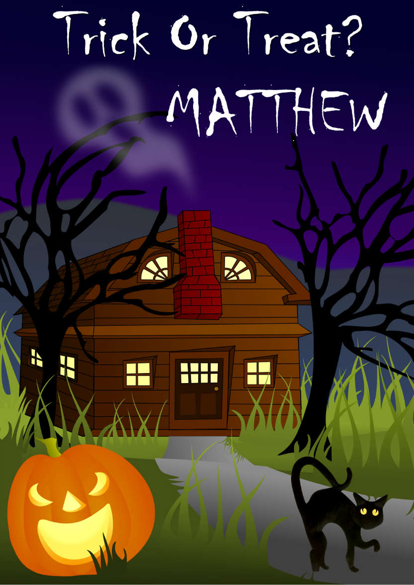 Halloween House - card made with Crafty Bob's Card Creator