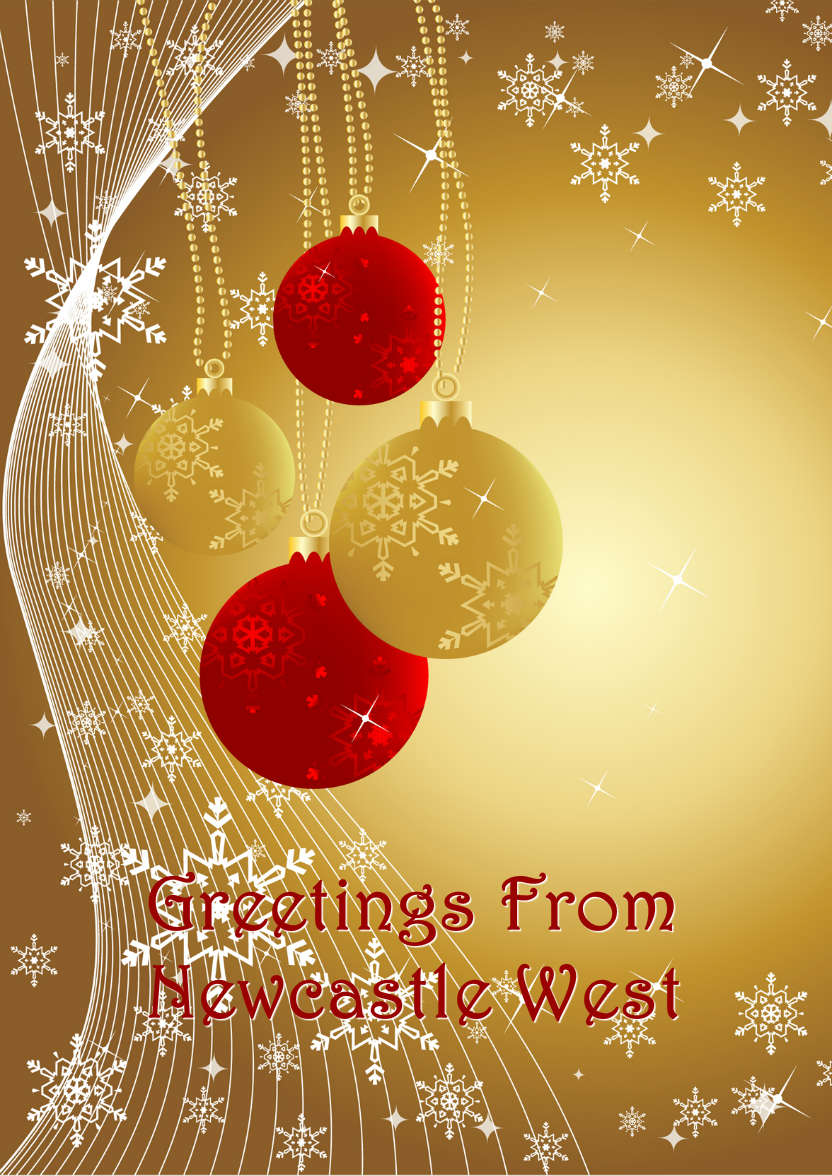 Red and Gold Christmas Baubles - card made with Crafty Bob's Card Creator