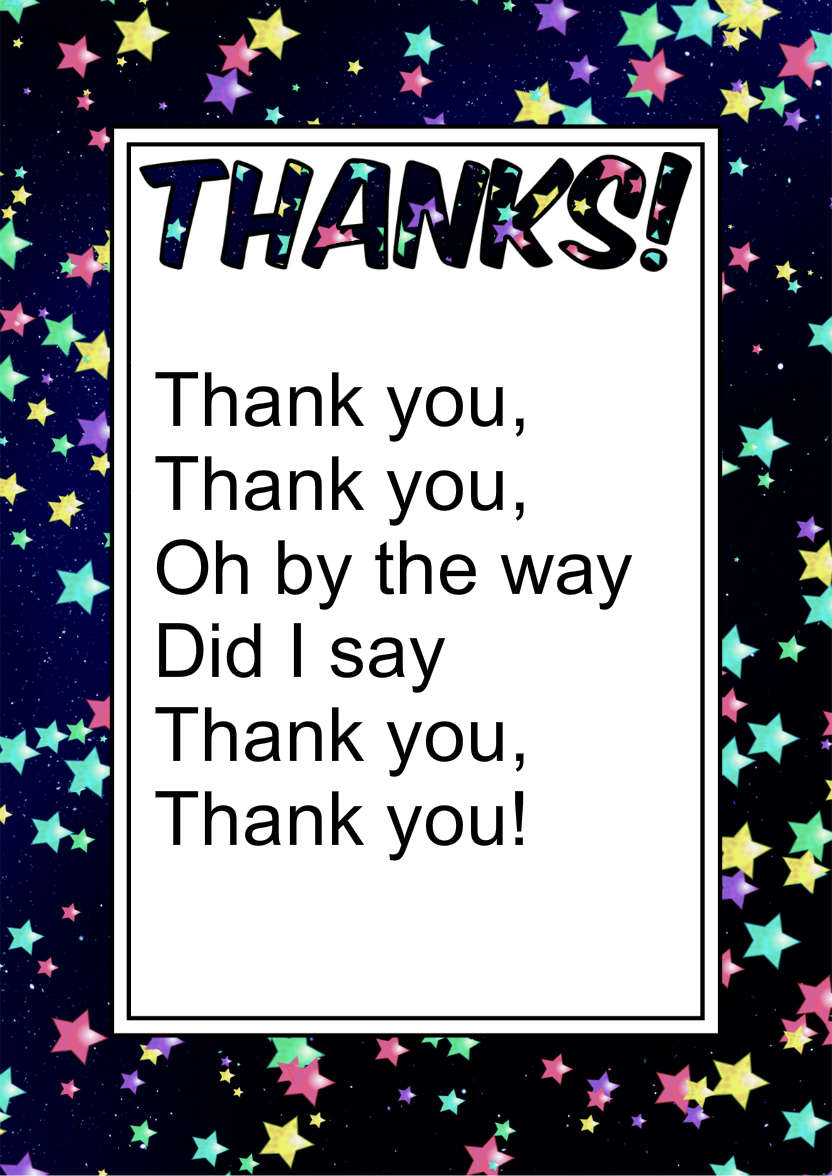 Thank You Stars Card Front - card made with Crafty Bob's Card Creator