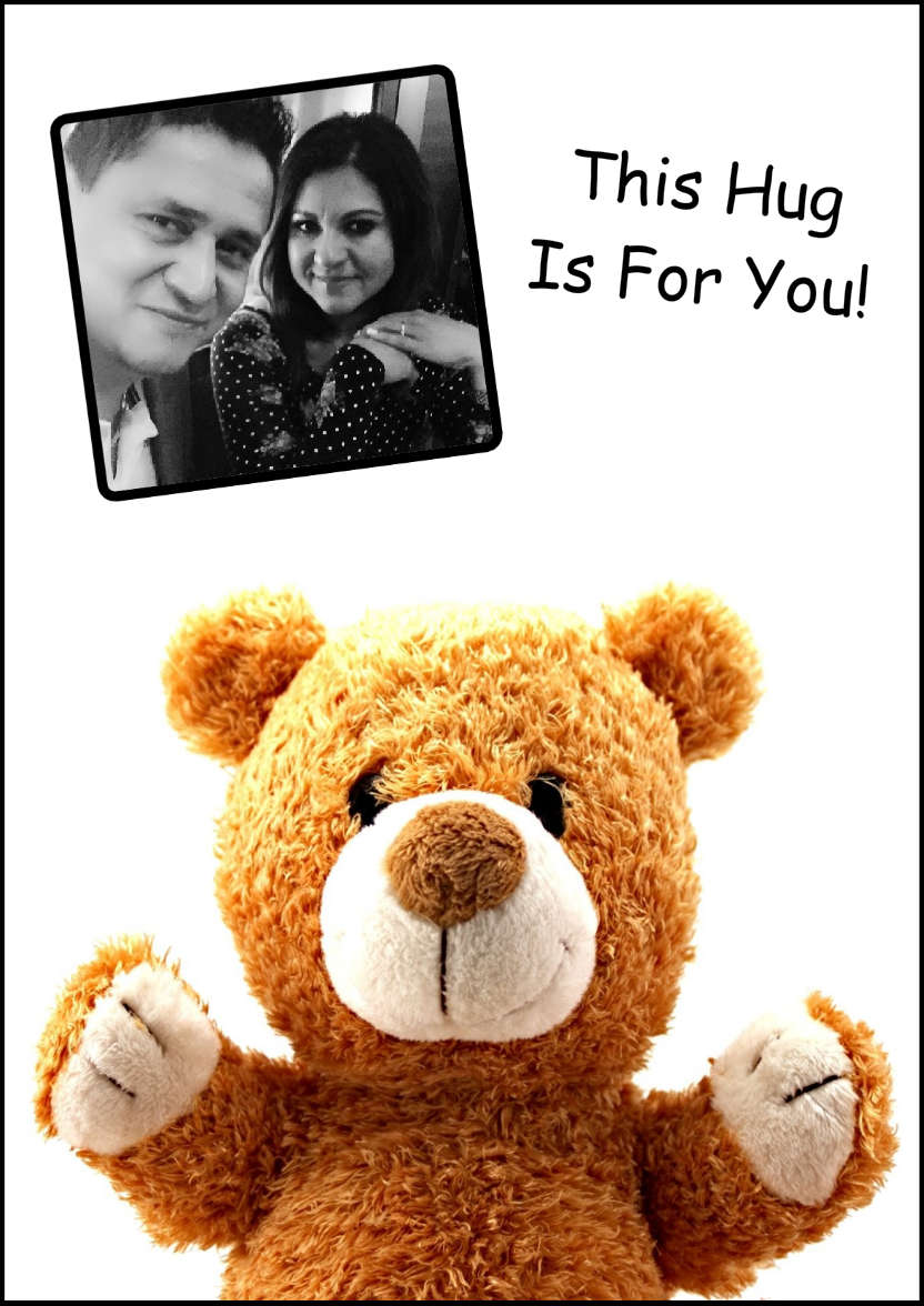 Bear Hug Aperture Card - card made with Crafty Bob's Card Creator
