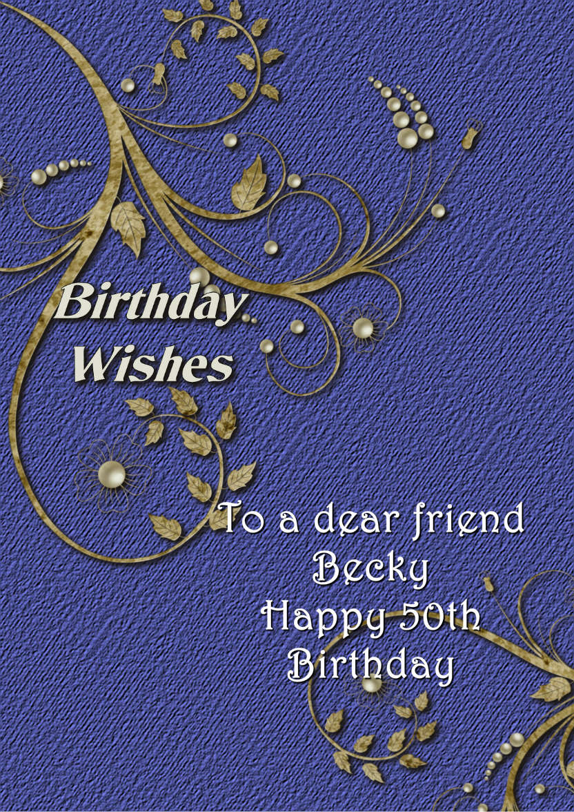 Golden Leaf - Birthday Card - card made with Crafty Bob's Card Creator