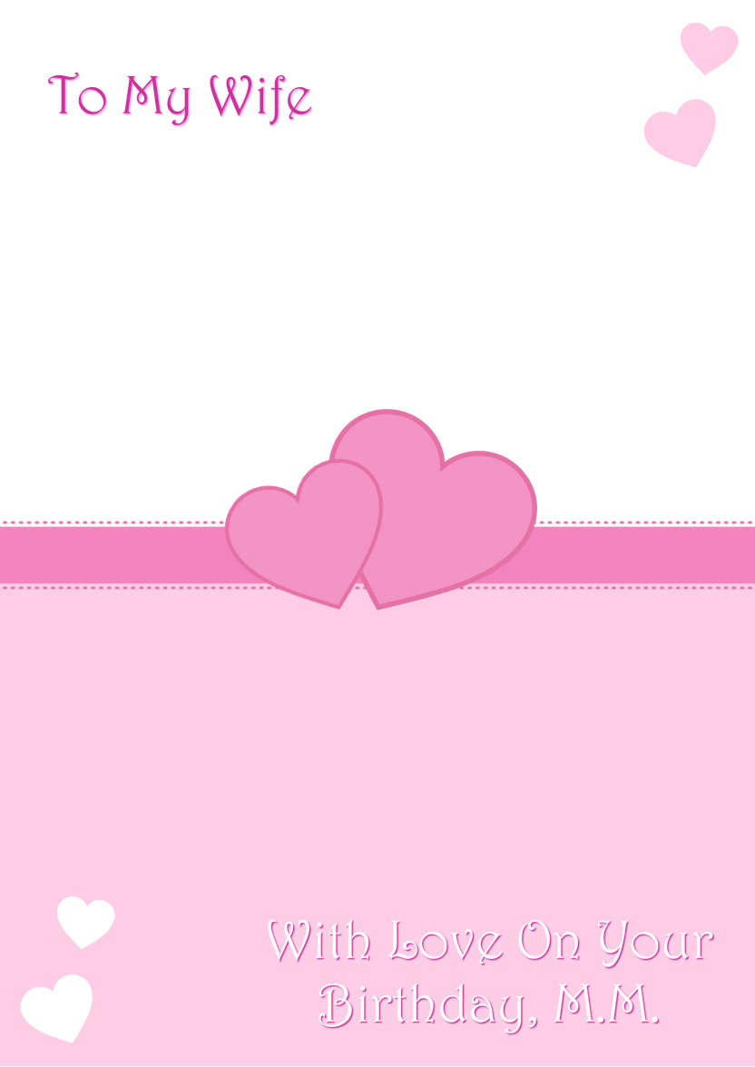 Pink Hearts Romantic Card Front - card made with Crafty Bob's Card Creator