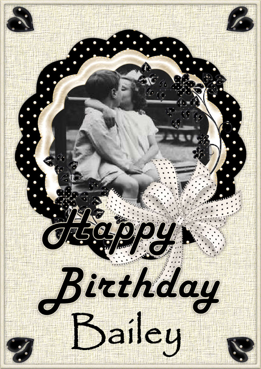 Creamy Black Birthday Dot's - card made with Crafty Bob's Card Creator