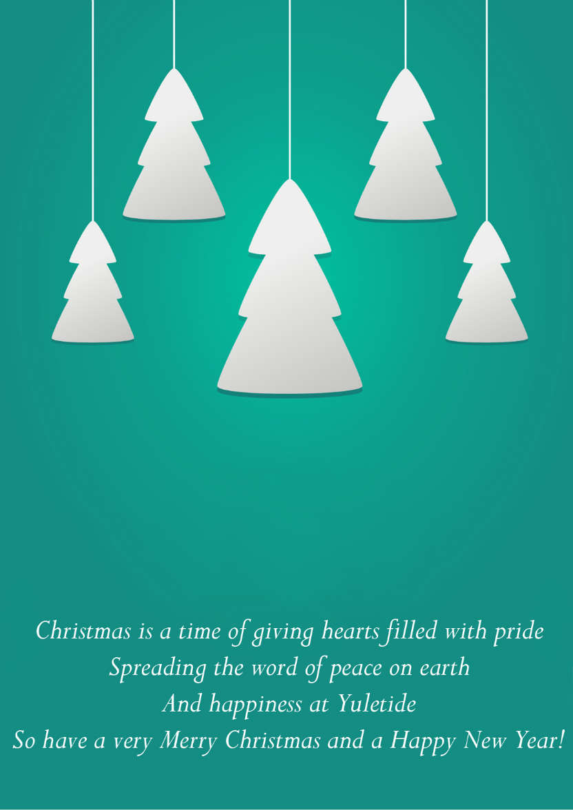 Christmas Tree Verse - card made with Crafty Bob's Card Creator