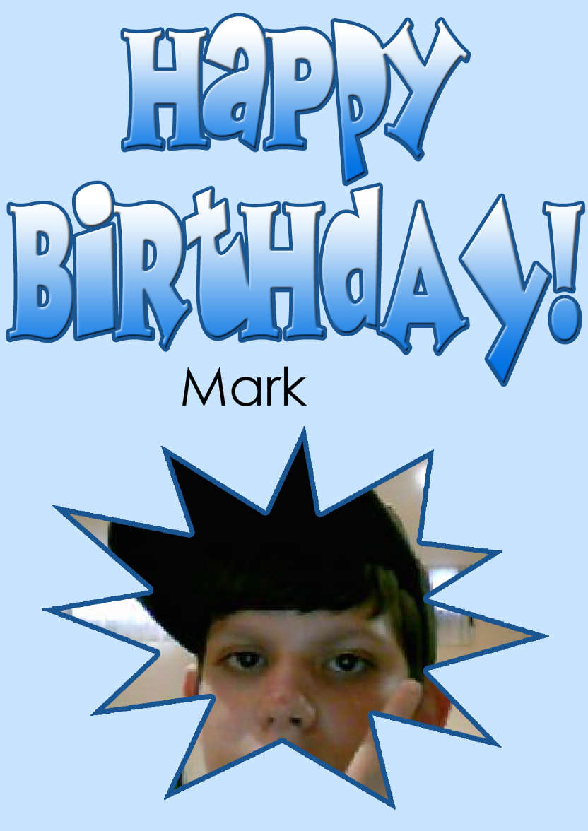 Smash Frame Birthday Card - card made with Crafty Bob's Card Creator