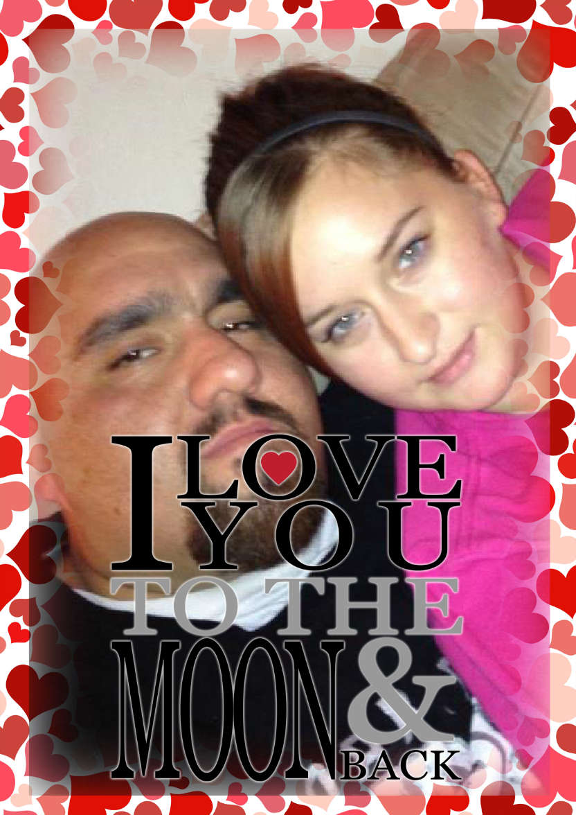 To the Moon & Back Anniversary/valentines - card made with Crafty Bob's Card Creator