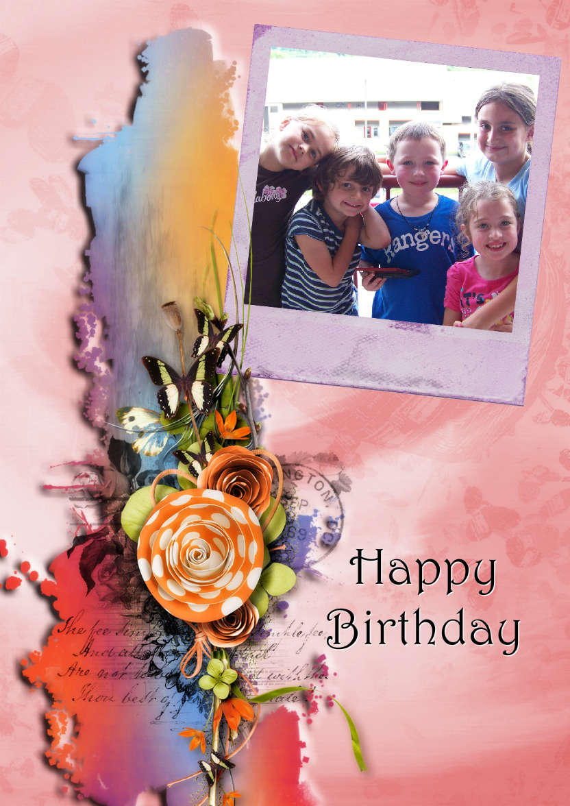 Butterfly Cluster - card made with Crafty Bob's Card Creator