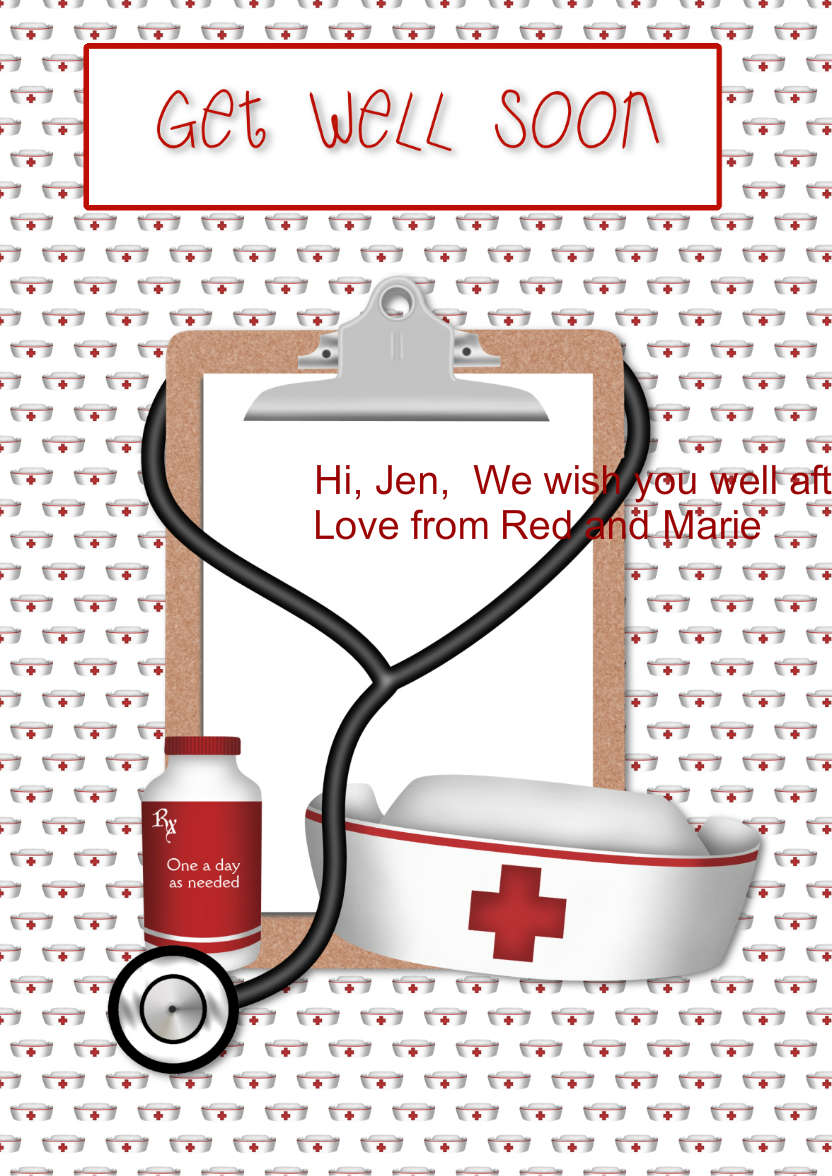 Get Well Soon - card made with Crafty Bob's Card Creator