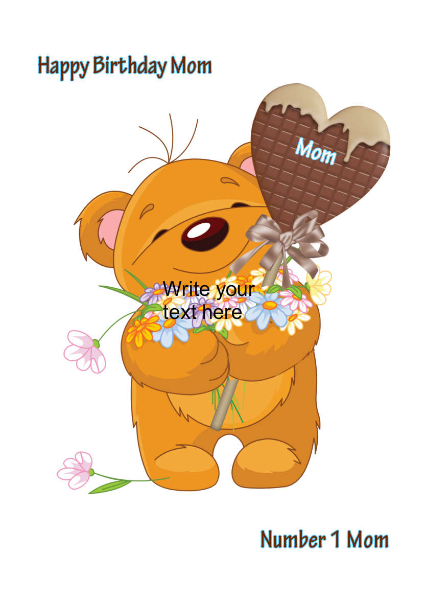 Bear Hugs - card made with Crafty Bob's Card Creator