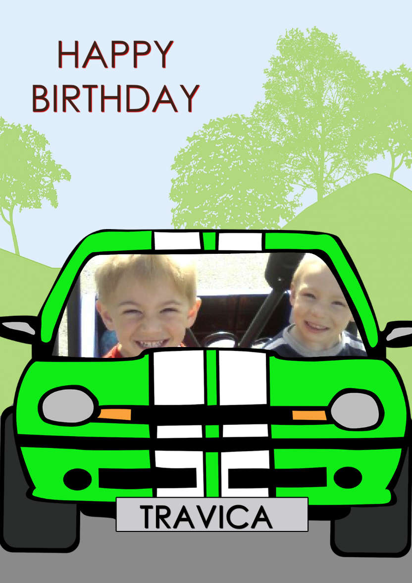 Boy Racer - card made with Crafty Bob's Card Creator